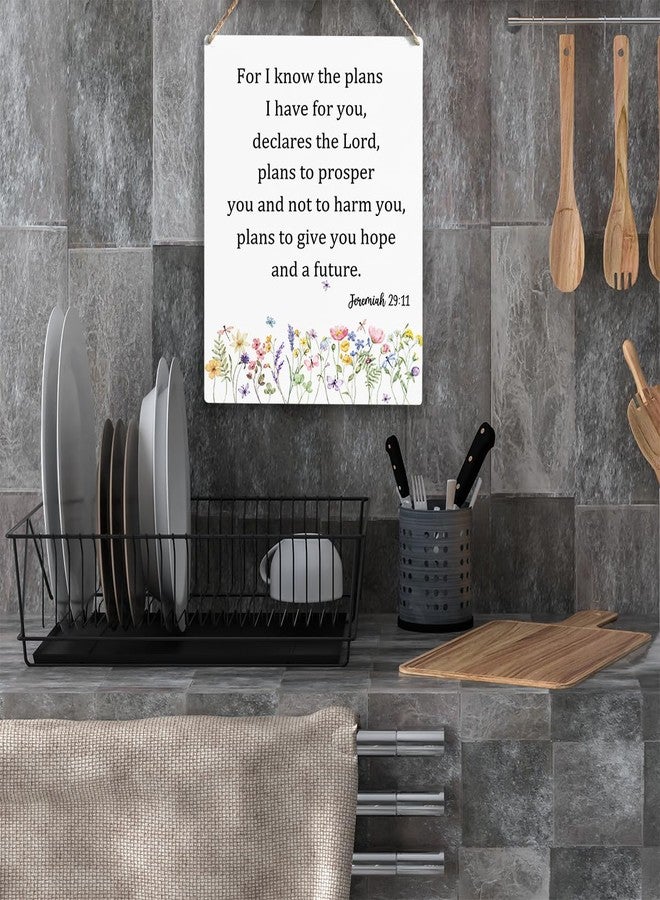 YCYD Christian Gifts For I Know The Plans I Have For You Wooden Hanging Sign Jeremiah 29:11 Christian Bible Verse Wall Art for Home Dining Room Living Room Decor 10x8 Inches - Image 5
